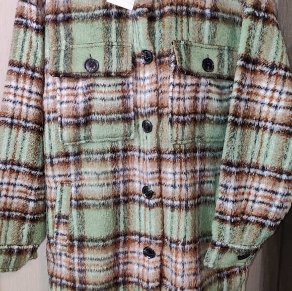 NWT  Pleated Buttoned Duster Jacket - Picture 4 of 10